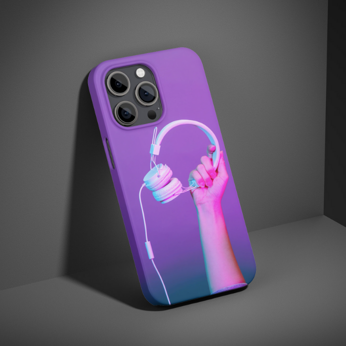 "Music persona" - Coque double couche personnalisée prête à l'emploi pour iPhone