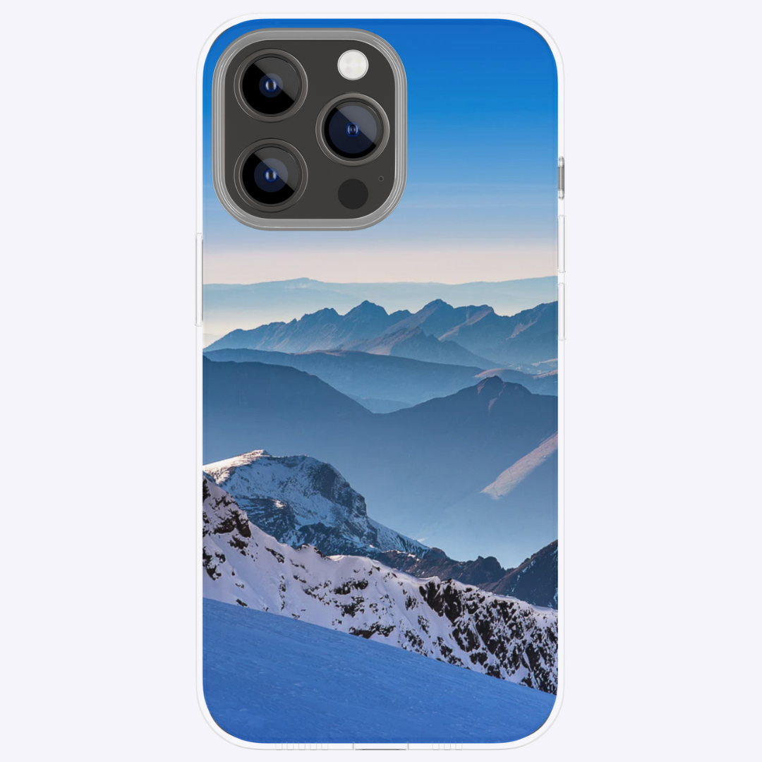 "Snowy mountains" - Coque double couche personnalisée prête à l'emploi pour iPhone