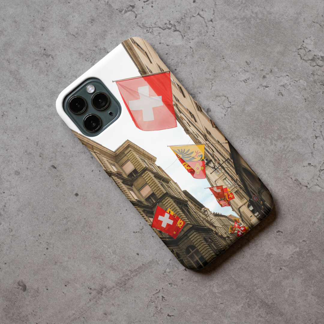"Swiss Street" - Coque double couche personnalisée prête à l'emploi pour iPhone