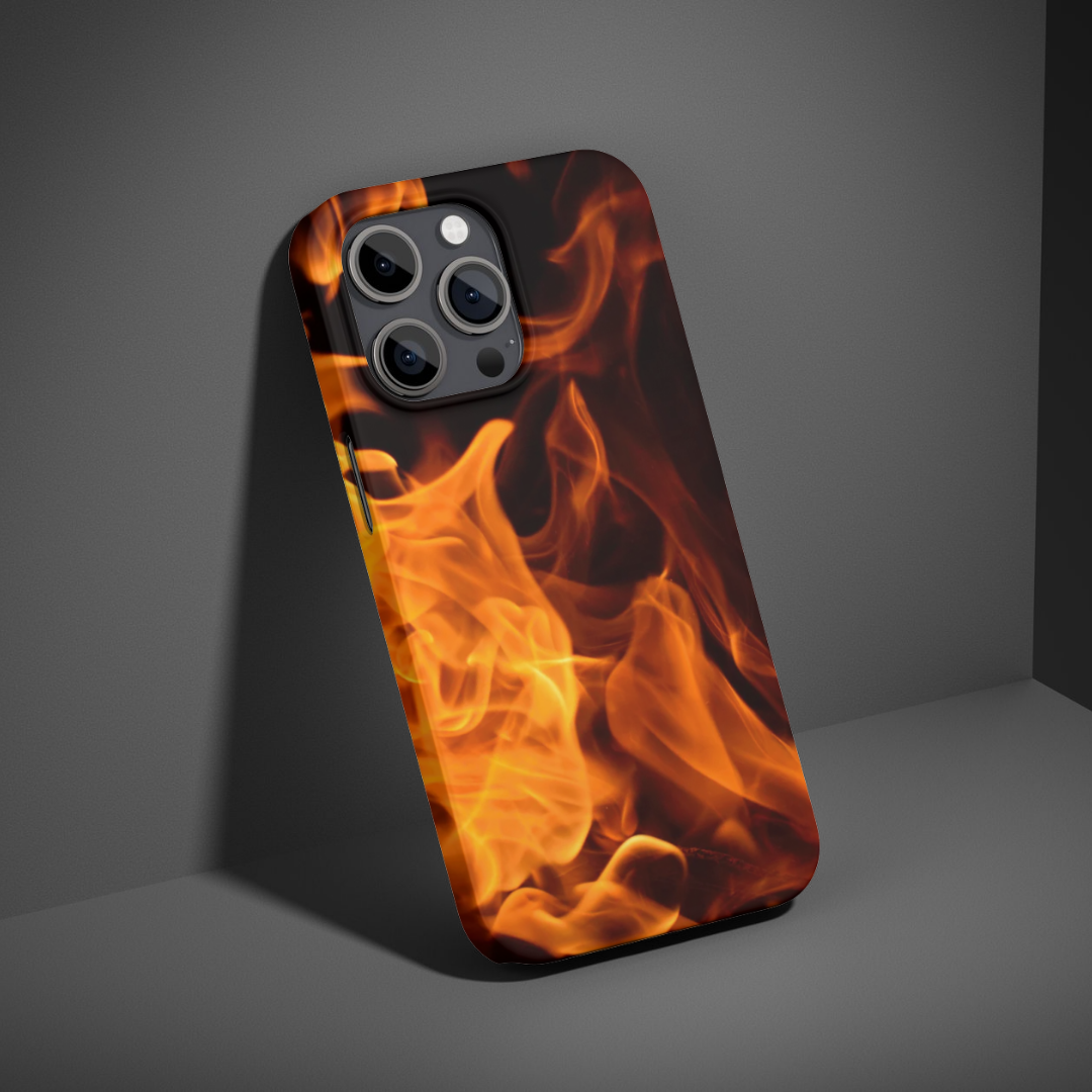 "Fire" - Coque double couche personnalisée prête à l'emploi pour iPhone