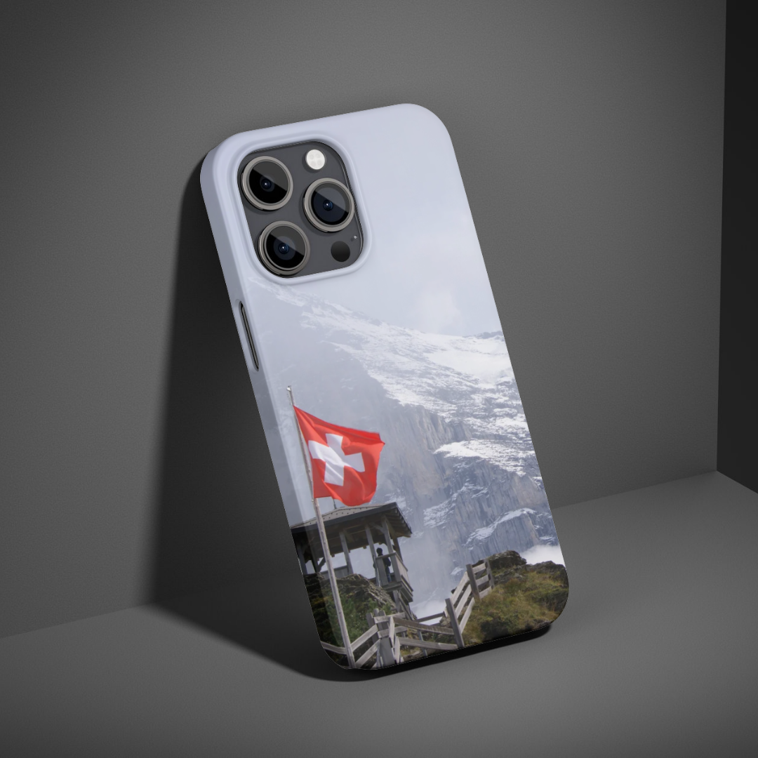 "Swiss mountains" - Coque double couche personnalisée prête à l'emploi pour iPhone