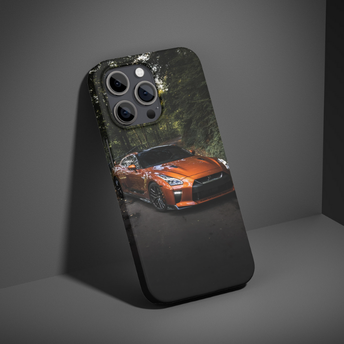 "GTR nature" - Coque double couche personnalisée prête à l'emploi pour iPhone