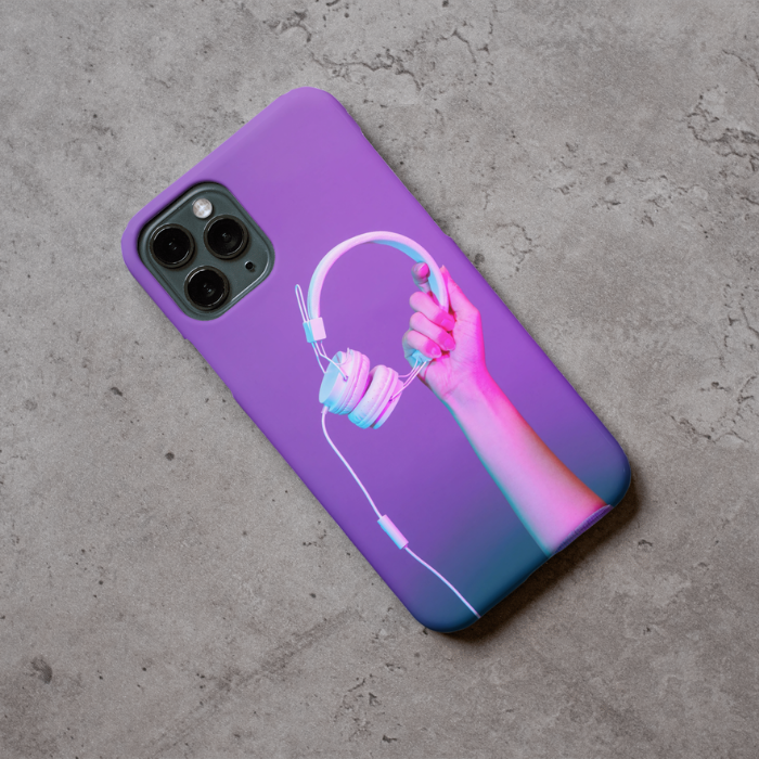 "Music persona" - Coque double couche personnalisée prête à l'emploi pour iPhone