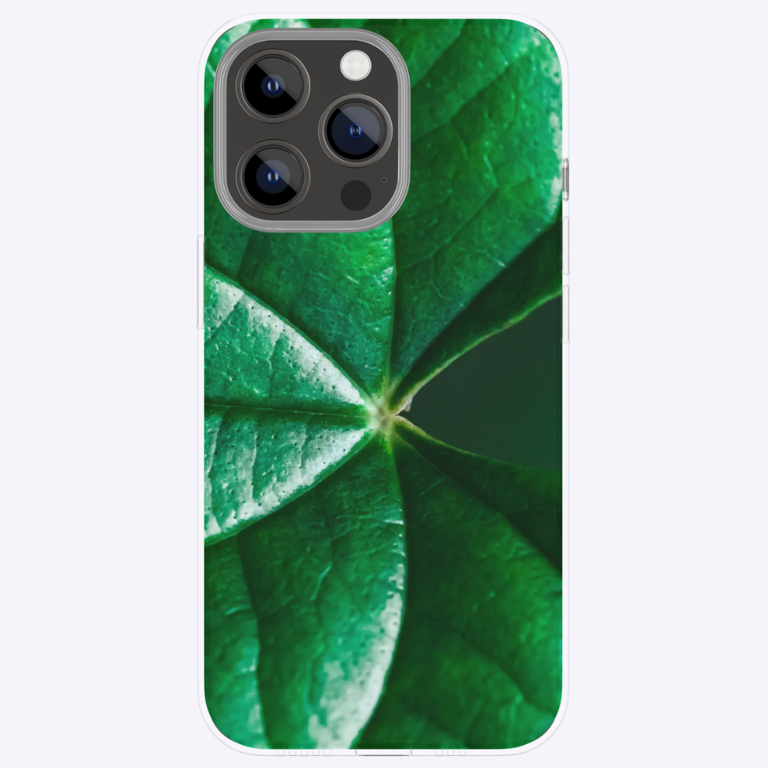 "Tropical leaves" - Coque double couche personnalisée prête à l'emploi pour iPhone