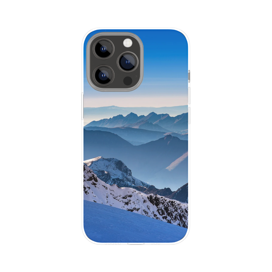 "Snowy mountains" - Coque double couche personnalisée prête à l'emploi pour iPhone